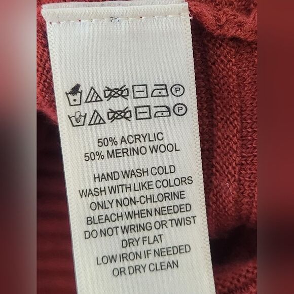 Tahari M Ginger MERINO WOOL Blend Knit Buttons Up Back Lngslvs Women's Sweater - Picture 8 of 10